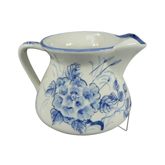 Unbranded Other - Pitcher Teapot Ice Lip Hand Painted Glaze Floral